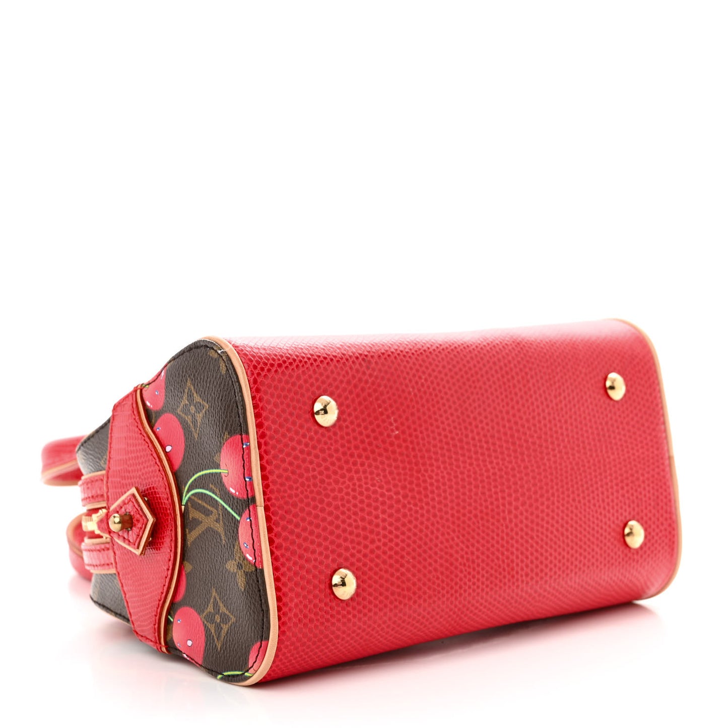 Lizard Monogram Cerises Neo Deauville