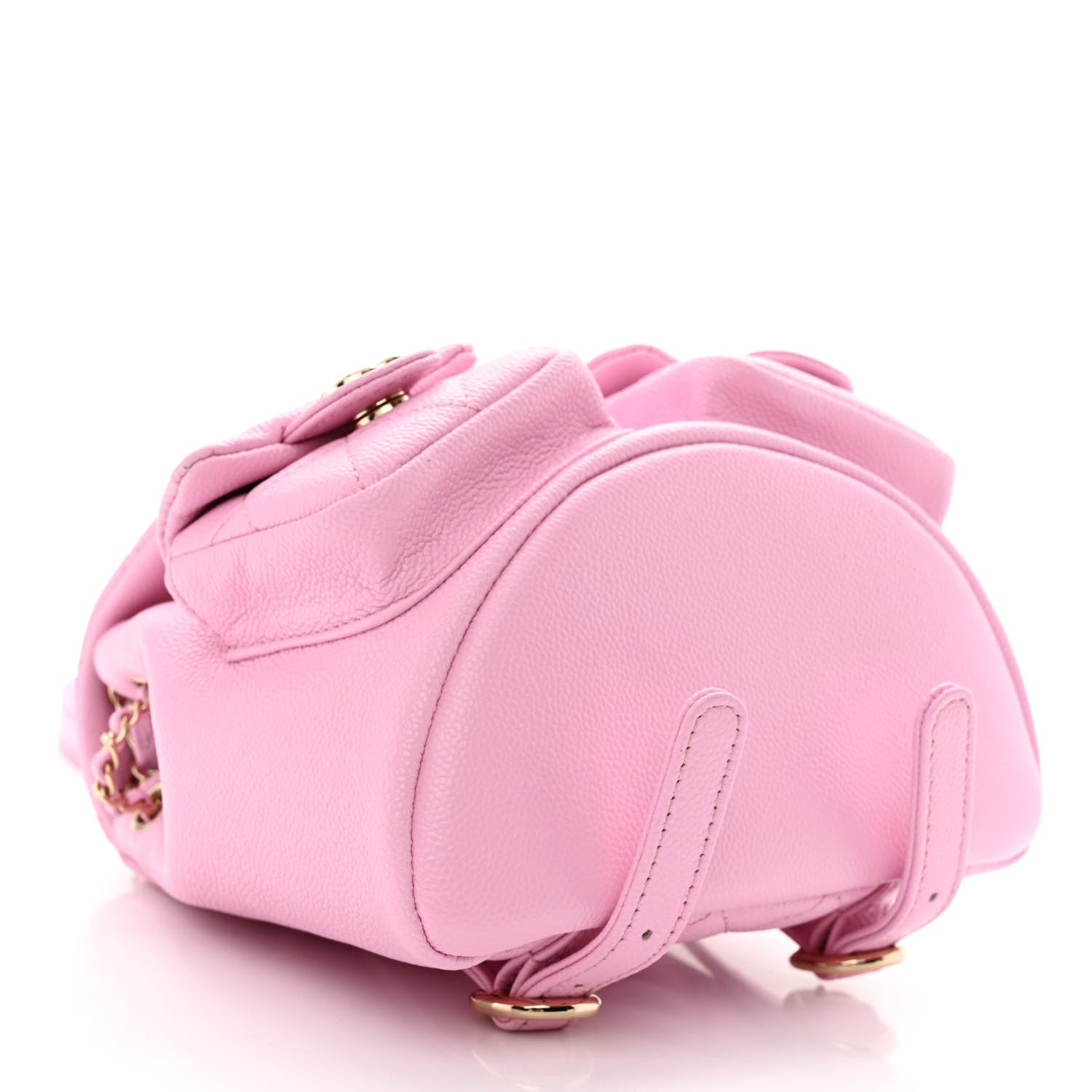 Chanel Shiny Caviar Quilted Small Duma Pockets Drawstring Backpack Lilac 4 of 10