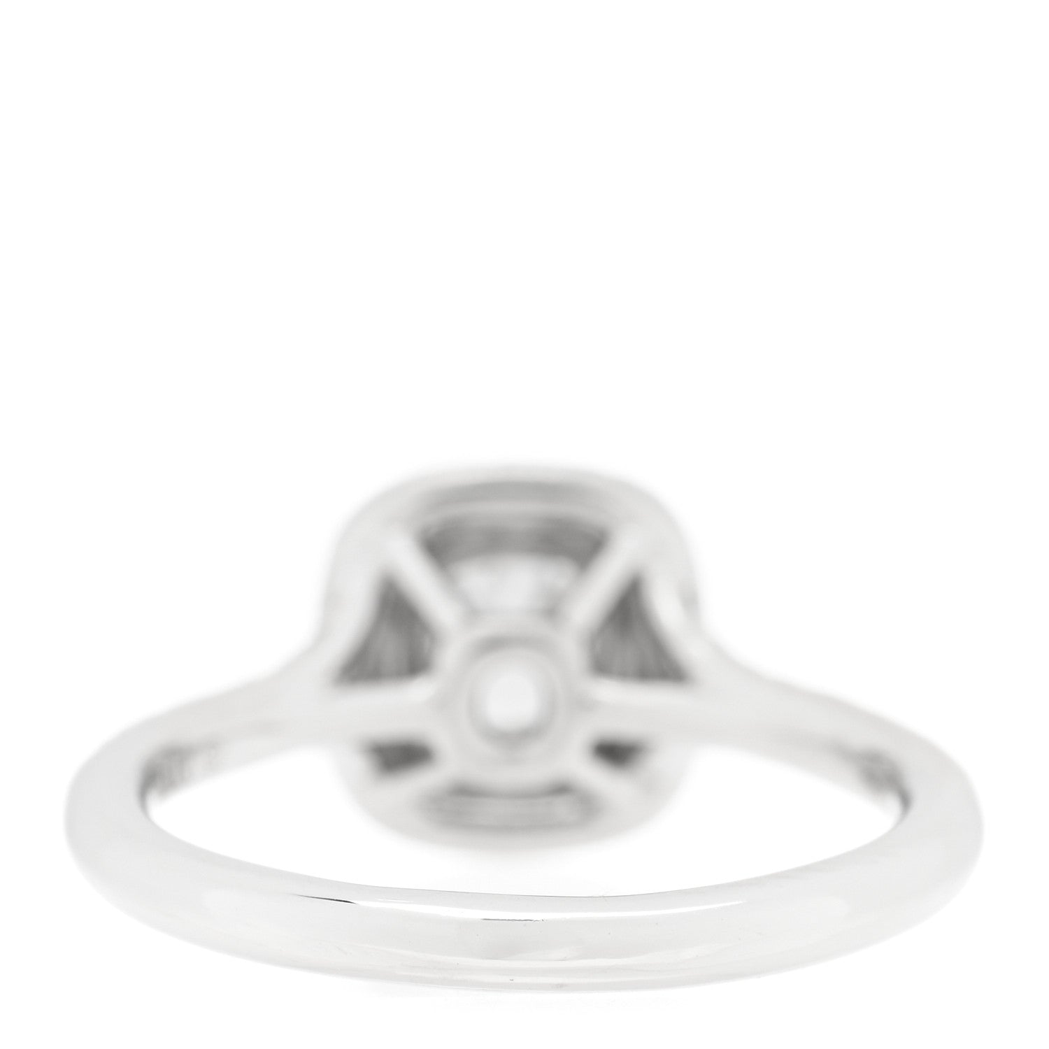 Tiffany Platinum Diamond .44ct Soleste Cushion Cut Double Halo Engagement Ring 48 4.5 3 of 5