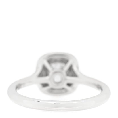 Tiffany Platinum Diamond .44ct Soleste Cushion Cut Double Halo Engagement Ring 48 4.5 3 of 5
