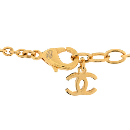 Chanel Crystal CC Heart Necklace Gold 5 of 6