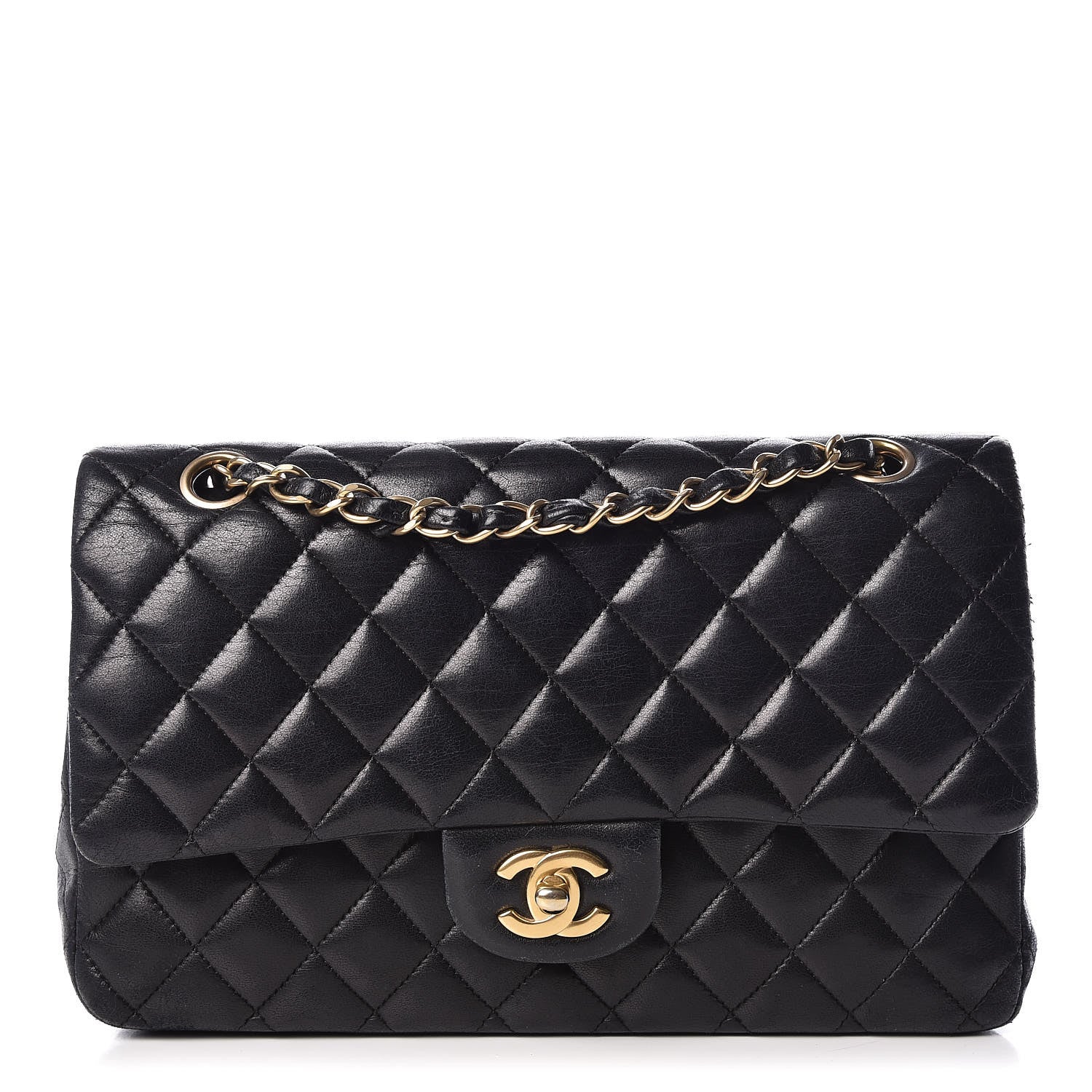 Chanel Lambskin Quilted Medium Double Flap Black 1 of 20