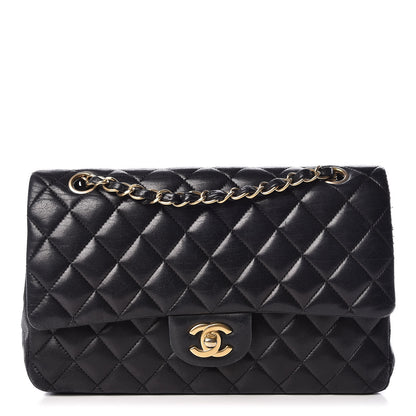 Chanel Lambskin Quilted Medium Double Flap Black 1 of 20