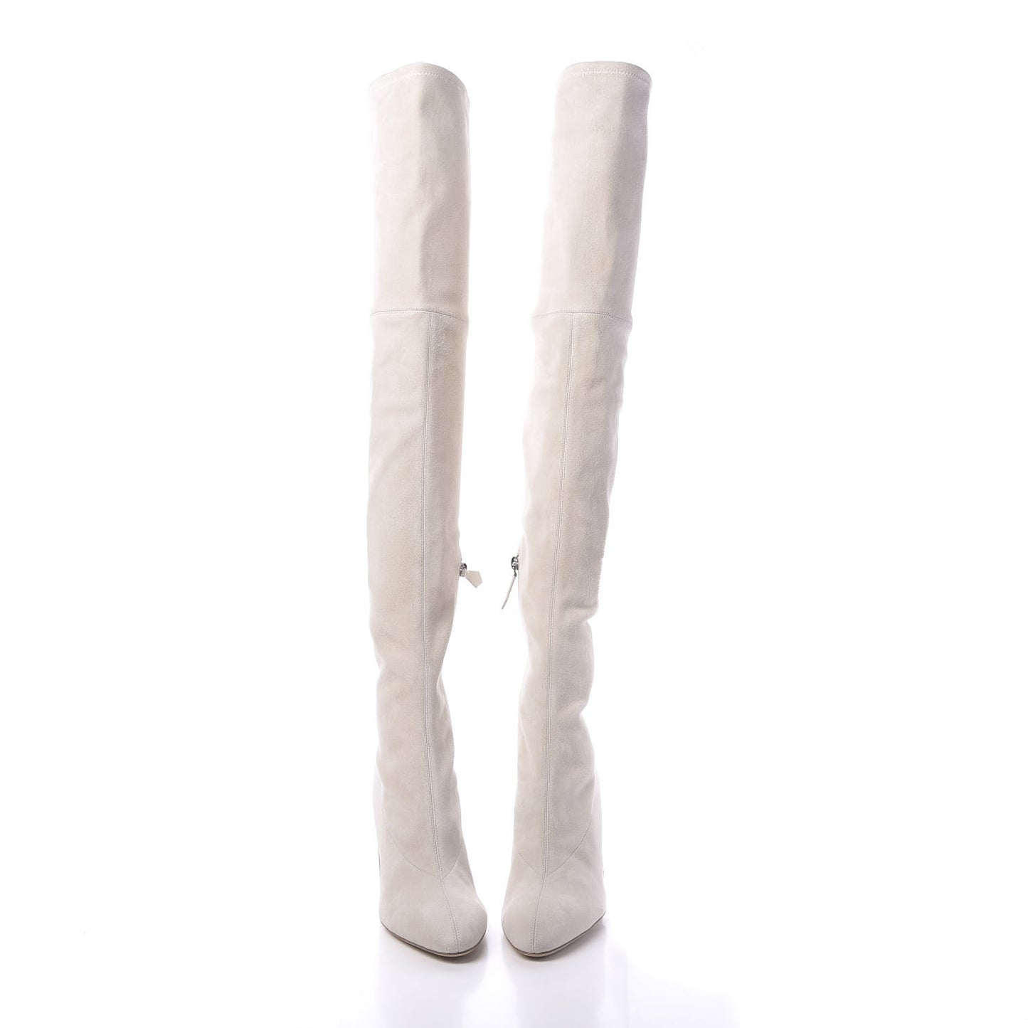 Suede Goatskin Over The Knee Boots 37.5 White