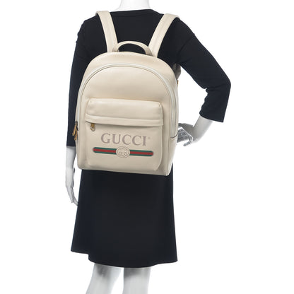 Gucci Calfskin Logo Day Backpack Mystic White 2 of 11