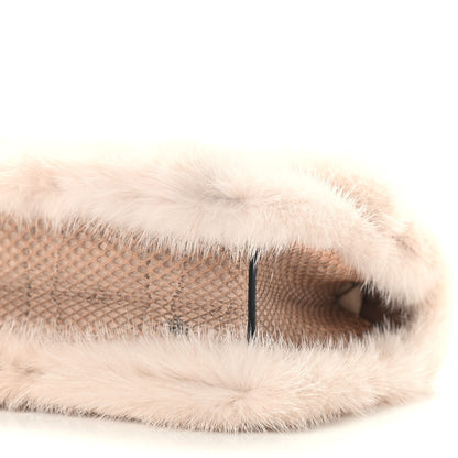 Valentino Garavani Mink Fur Snakesin Small Glam Lock Rockstud Flap Pink 8 of 8