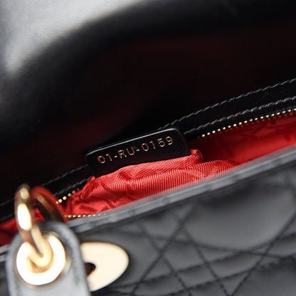 Christian Dior Lambskin Cannage Small Lucky Badges My Lady Dior Black 6 of 10