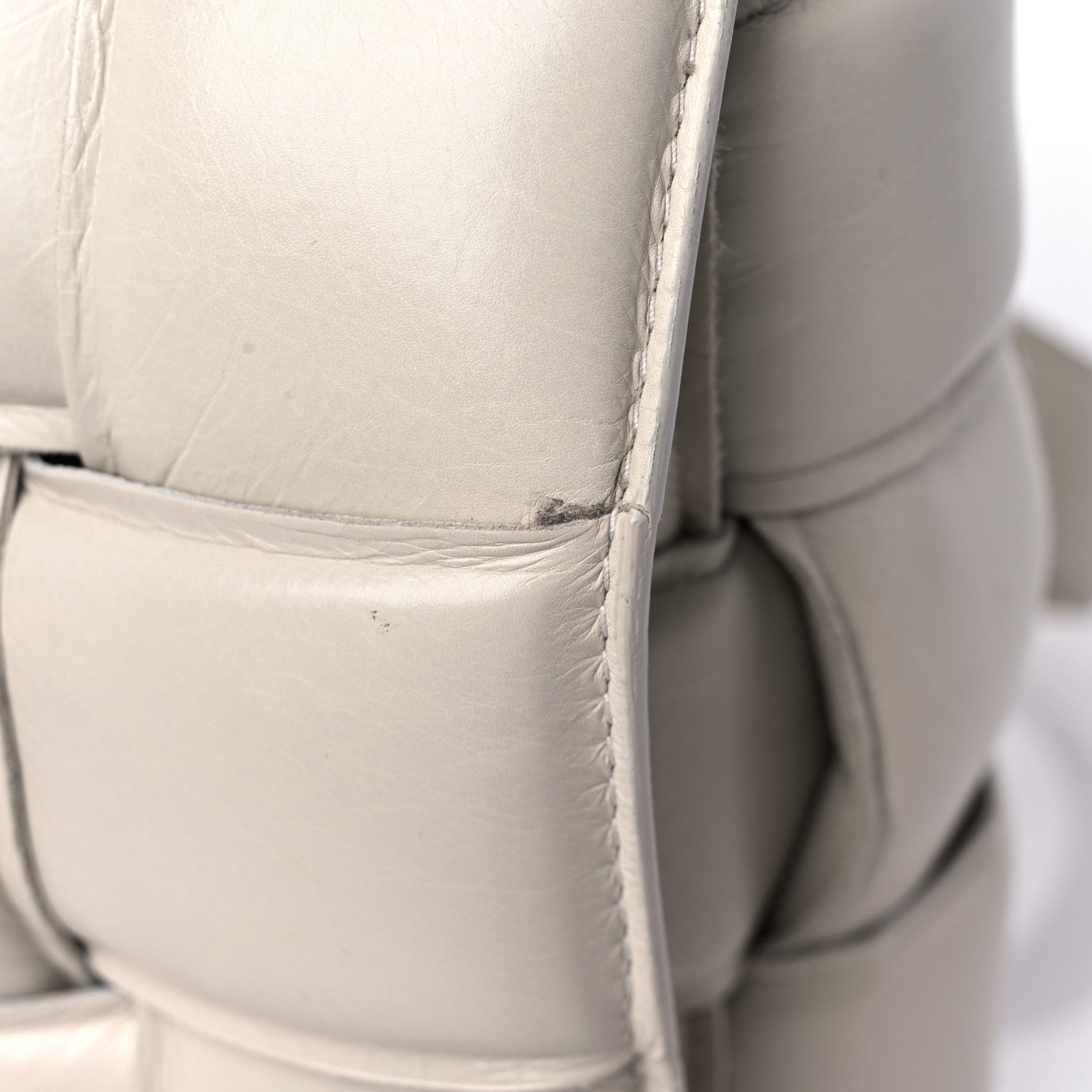 Bottega Veneta Paper Calfskin Maxi Intreccio Padded Cassette Crossbody Bag Chalk 16 of 21