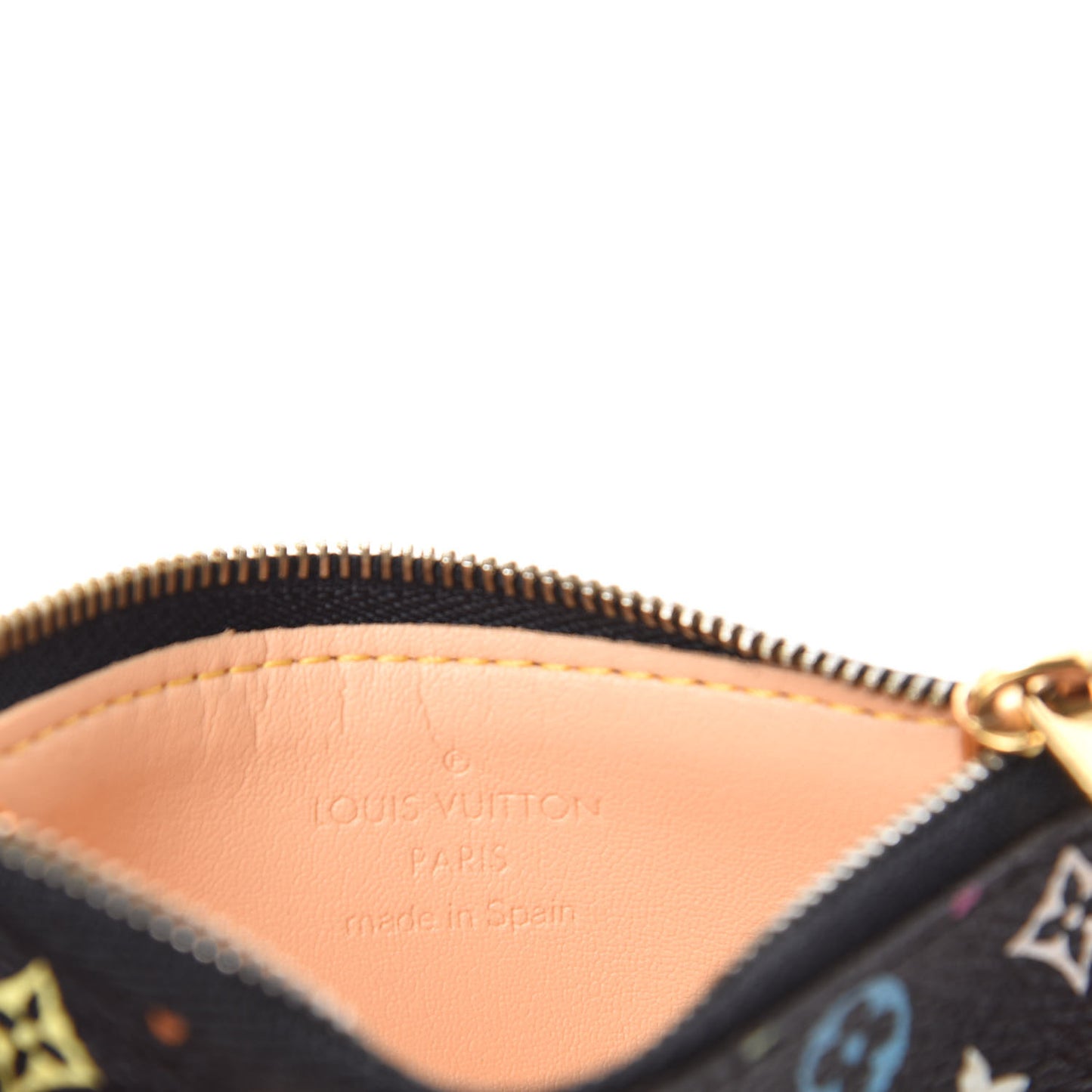 Monogram Multicolor Key Pouch Black