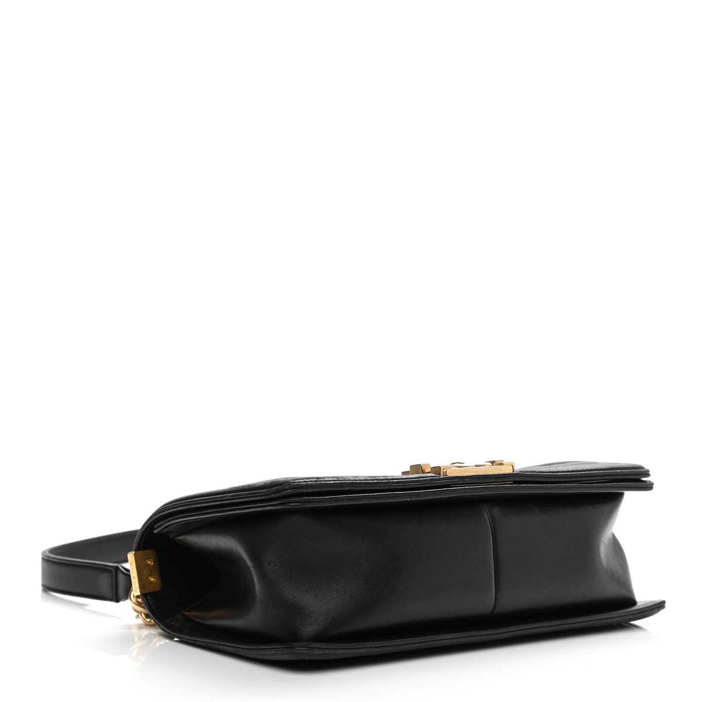 Lambskin Quilted Medium Boy Flap Black