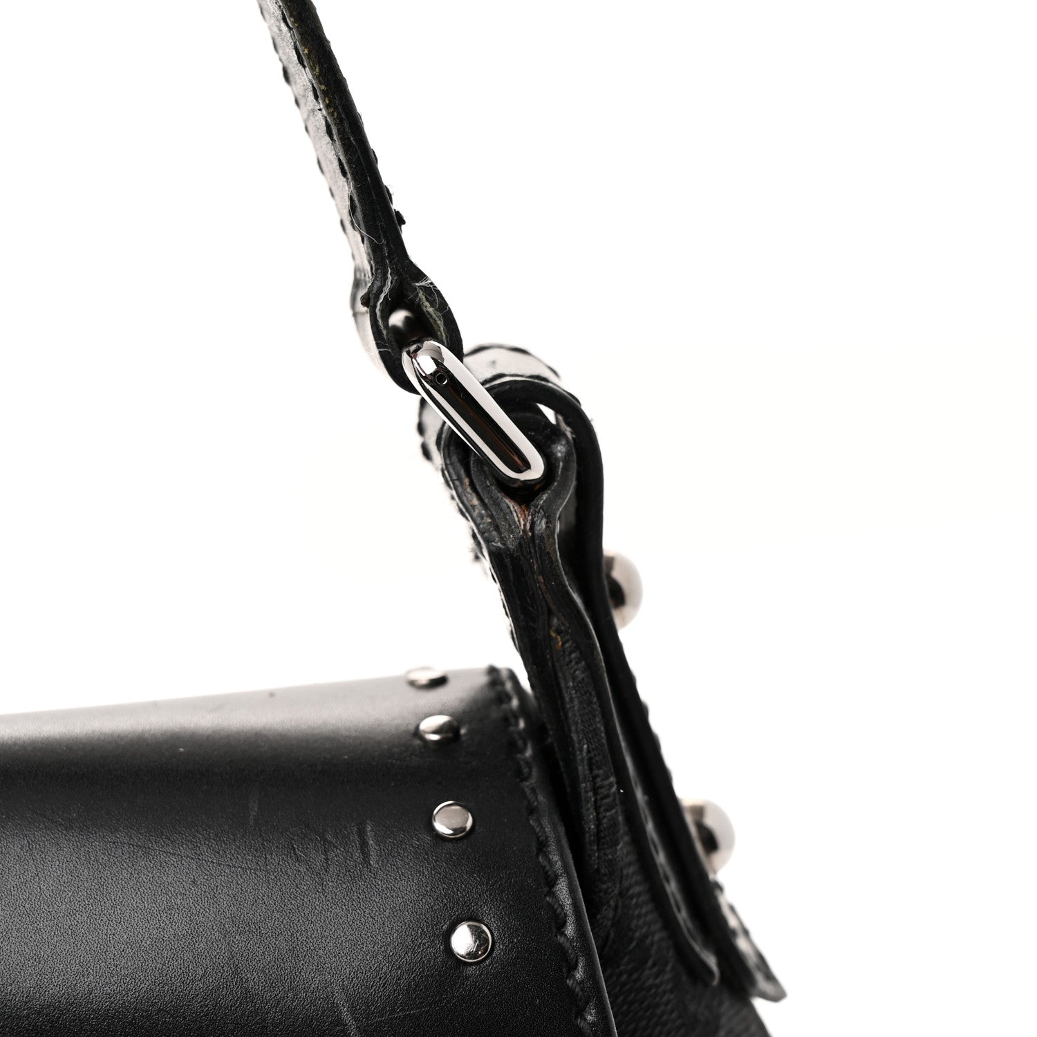 Gucci Monogram Horsebit Chain Studded Flap Shoulder Bag Black 13 of 13