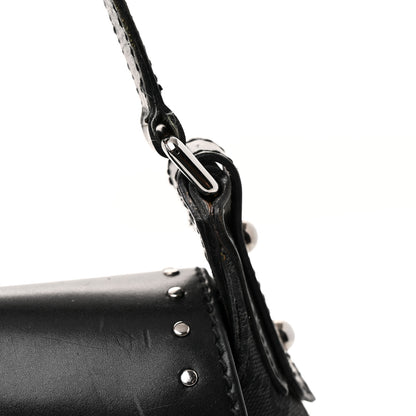 Gucci Monogram Horsebit Chain Studded Flap Shoulder Bag Black 13 of 13