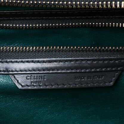 Celine Satin Calfskin Mini Bi-Color Luggage Bottle Green Black 8 of 9