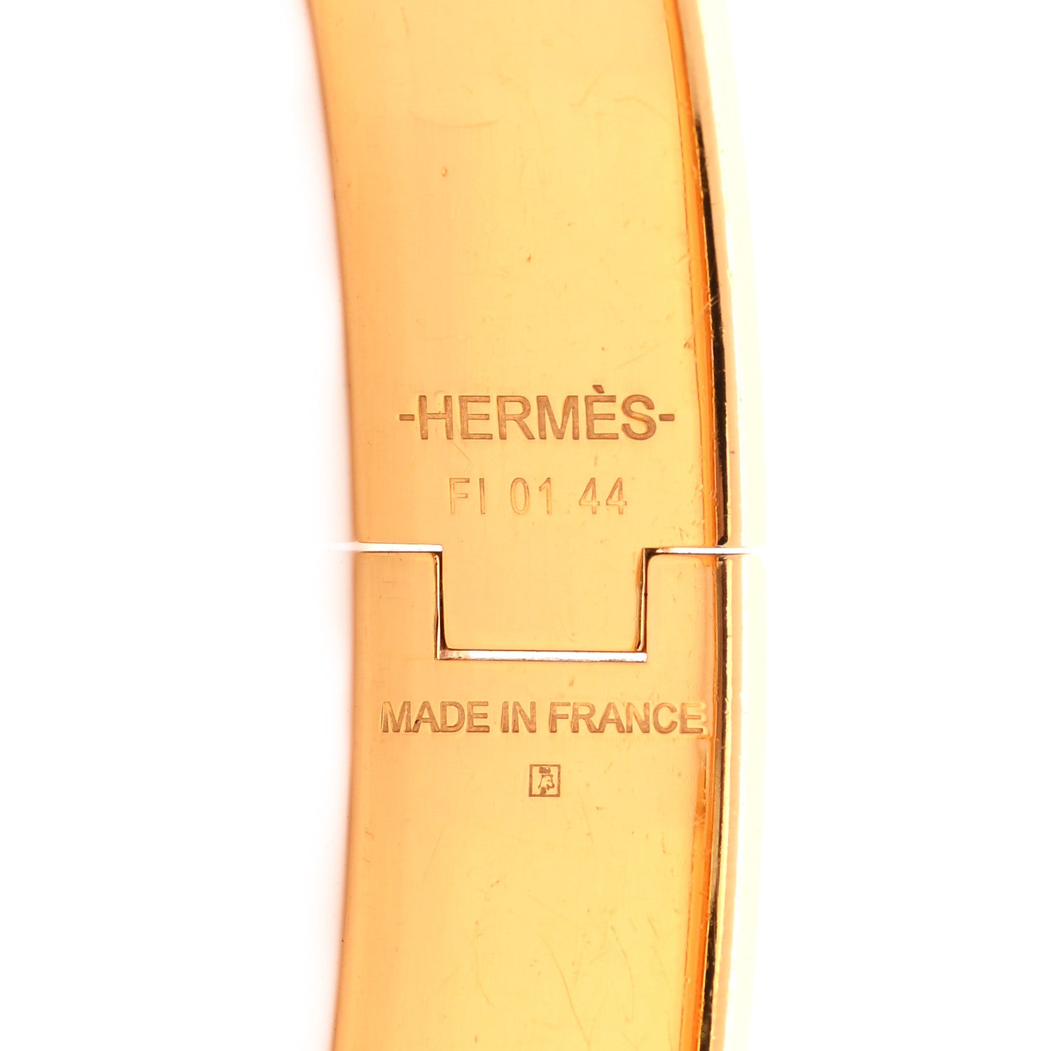 Hermes Enamel Narrow Clic Clac H Bracelet PM Orange 4 of 5