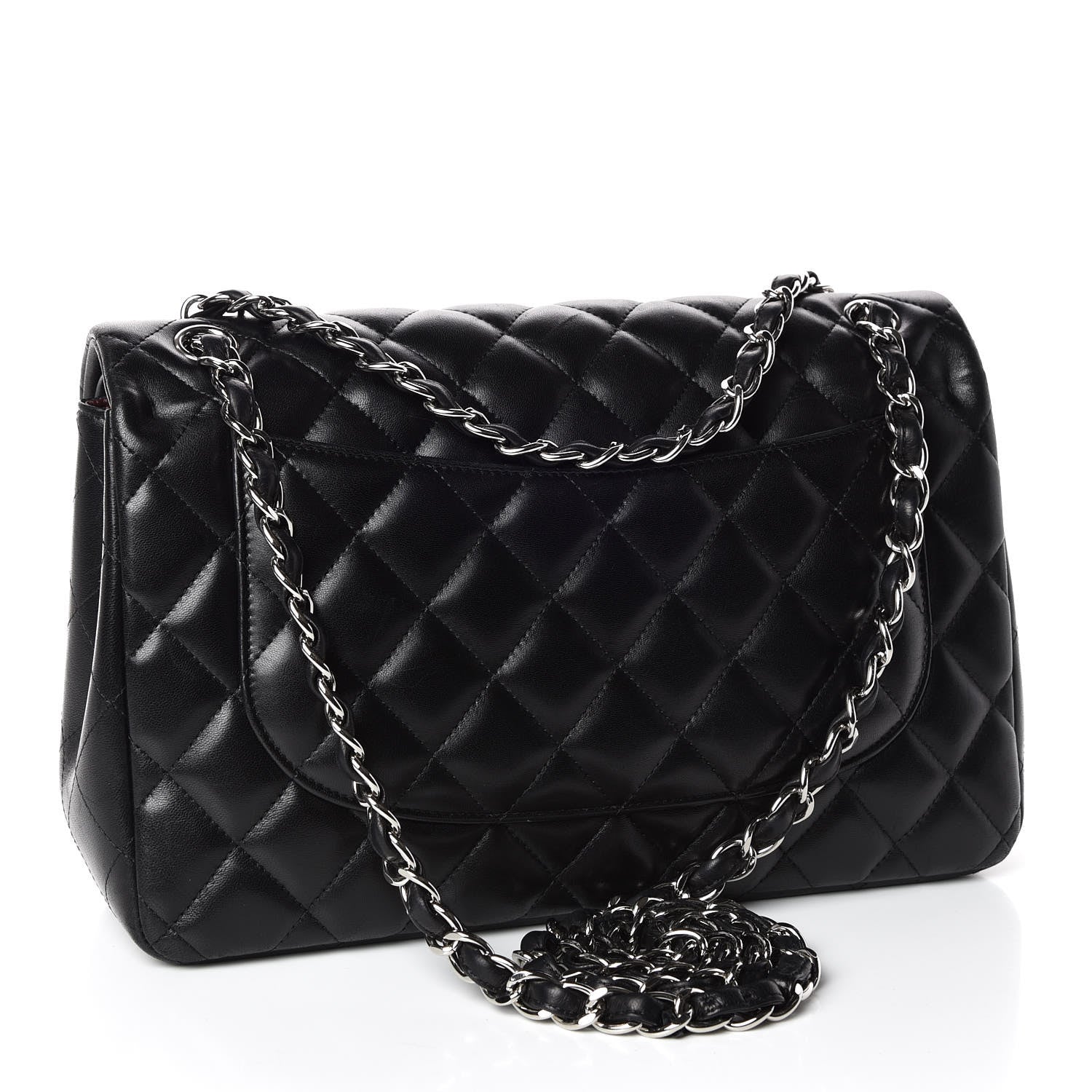 Chanel Lambskin Quilted Jumbo Double Flap Black 3 of 18