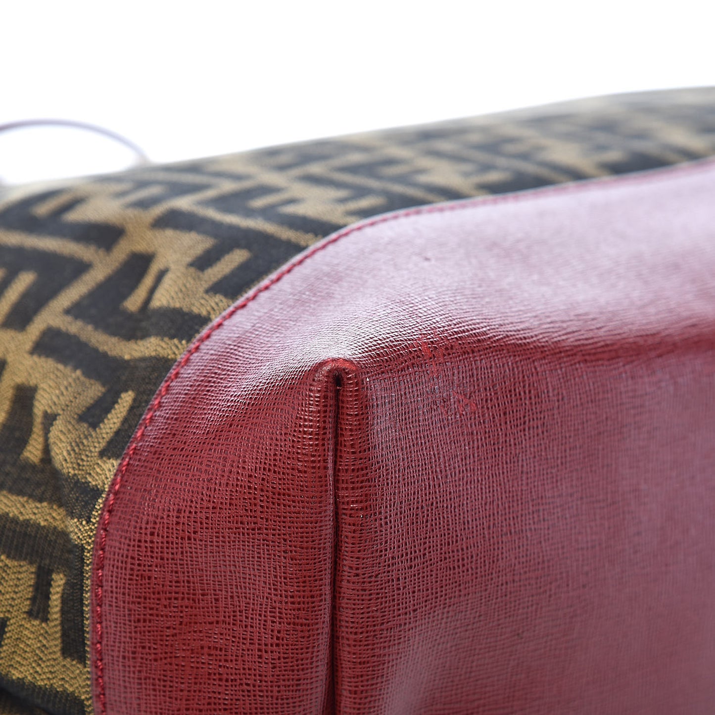 Zucca Vitello Elite Medium Roll Tote Tobacco Rosso Scuro