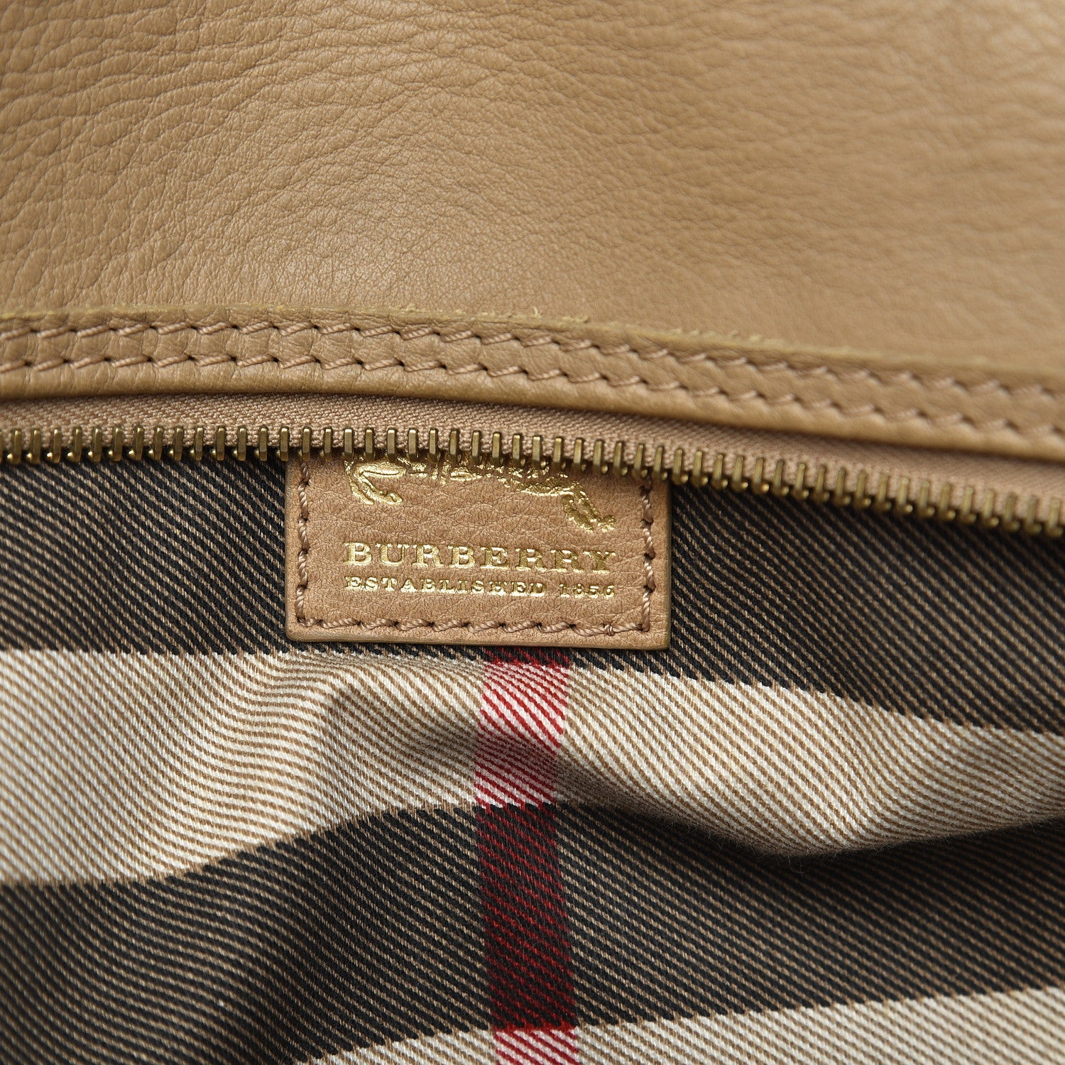 Burberry Grainy Calfskin Top Handle Bag Beige 6 of 19