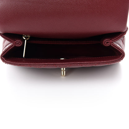 Chanel Caviar Quilted Extra Mini Coco Handle Flap Burgundy 5 of 11