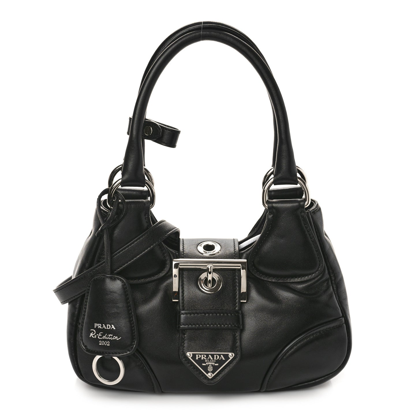 Nappa Soft Padded Re-Edition 2002 Moon Bag Black