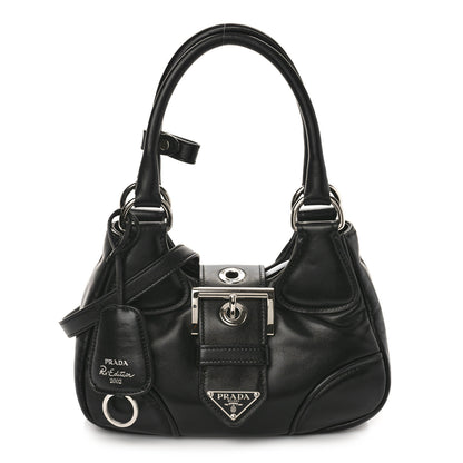 Prada Nappa Soft Padded Re-Edition 2002 Moon Bag Black 1 of 9