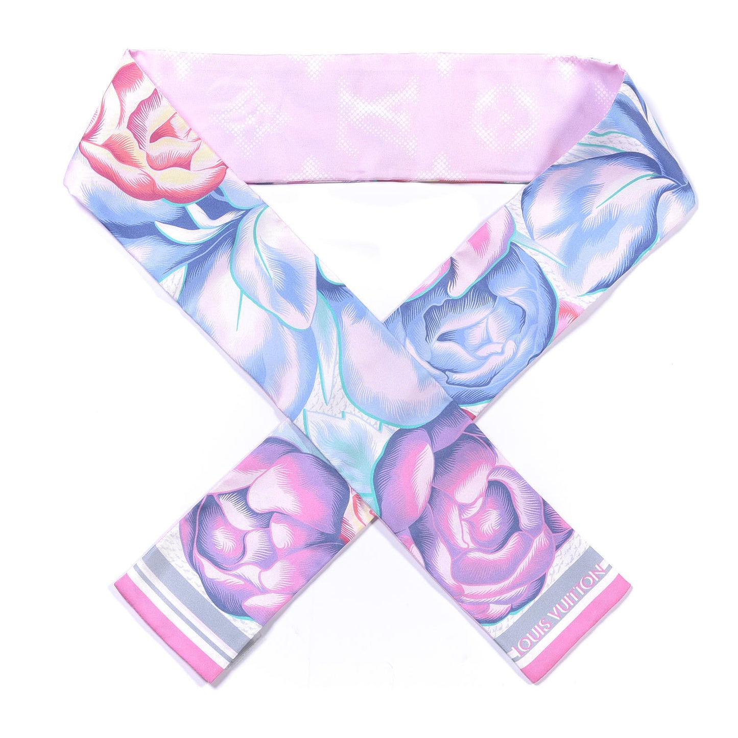 Silk Monogram Malle Fleurs Bandeau Mauve