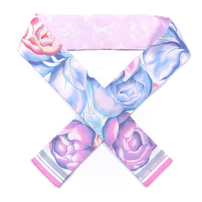 Louis Vuitton Silk Monogram Malle Fleurs Bandeau Mauve 1 of 3