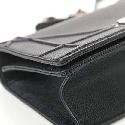 Christian Dior Grained Calfskin Small Diorama Flap Bag Black 10 of 16