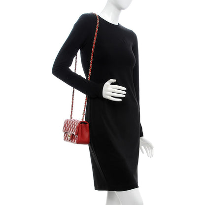 Chanel Lambskin Quilted Mini Rectangular Flap Red 2 of 8