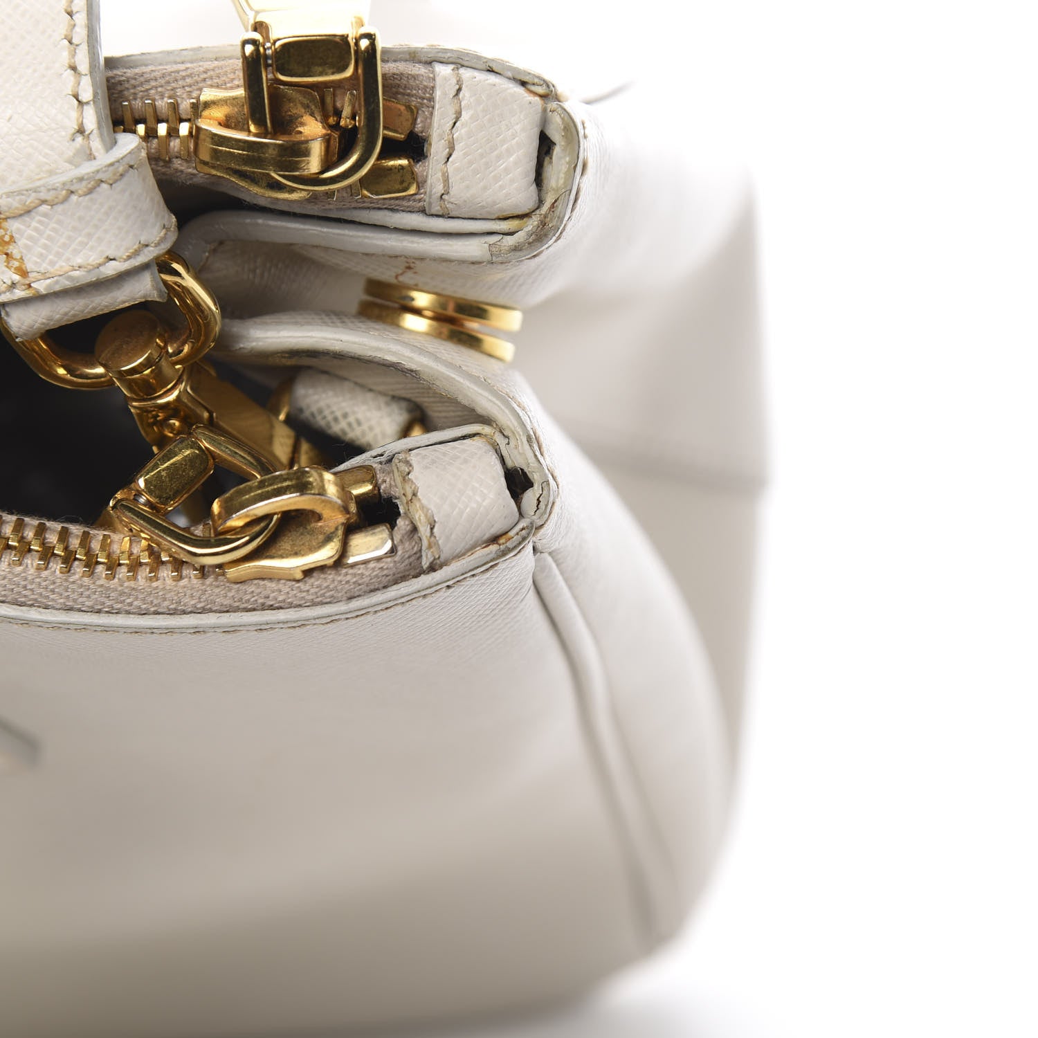 Prada Saffiano Small Galleria Double Zip Tote Talco 19 of 23