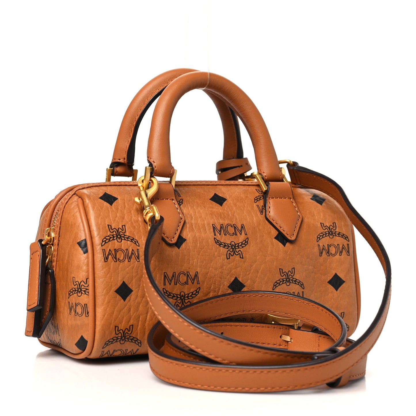 Visetos Mini Ella Boston Bag Cognac