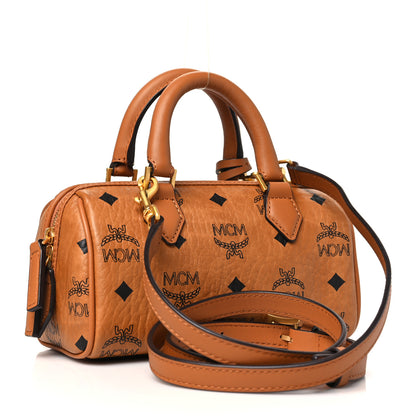 MCM Visetos Mini Ella Boston Bag Cognac 3 of 10
