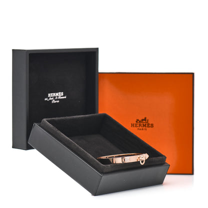 Hermes 18K Rose Gold Diamond PM Collier De Chien Bracelet SH 5 of 5