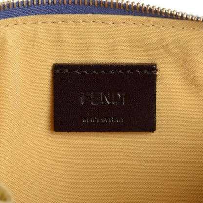 Fendi Glazed Fabric Vitello Elite Fendi Roma Zip Pouch Cassis Paglia 6 of 8
