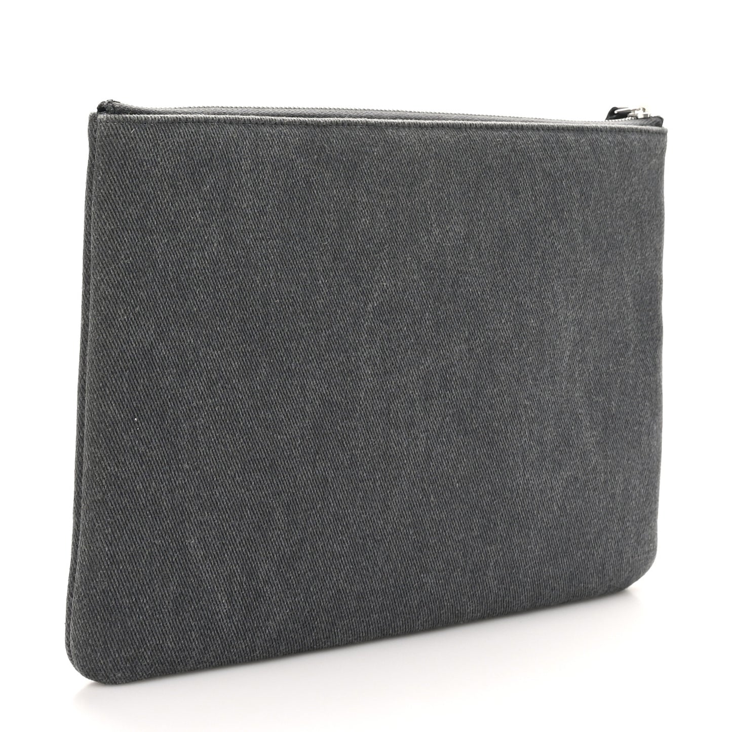 Canvas Sequins Medium Deauville Cosmetic Pouch Grey