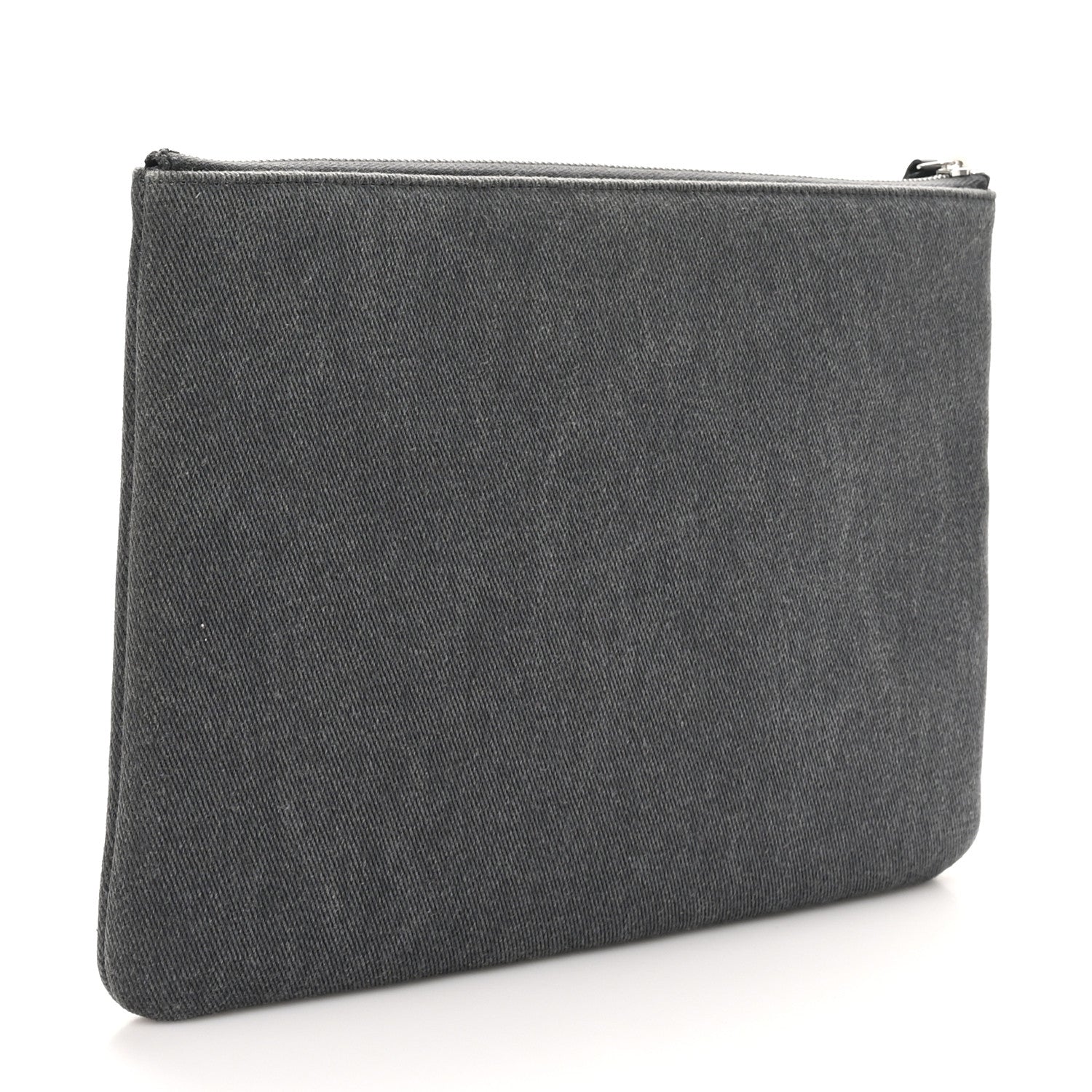 Chanel Canvas Sequins Medium Deauville Cosmetic Pouch Grey 3 of 9