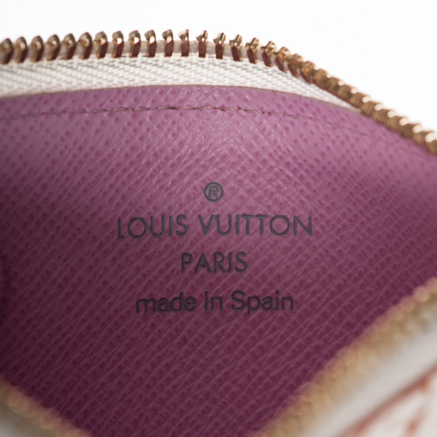 Louis Vuitton Monogram Multicolor Key Pouch White Litchi 5 of 7