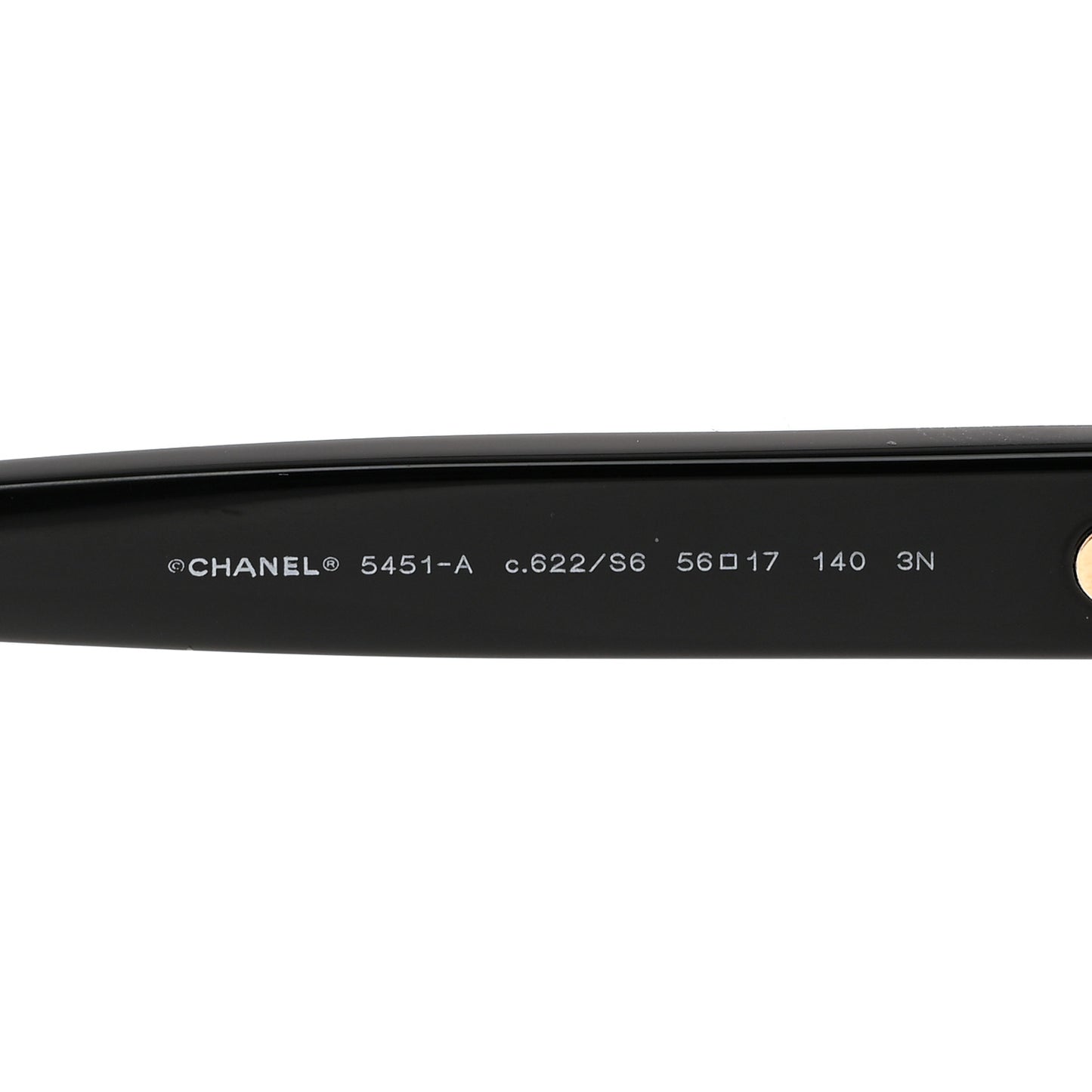 Acetate Sequin Round Sunglasses 5451-A Black