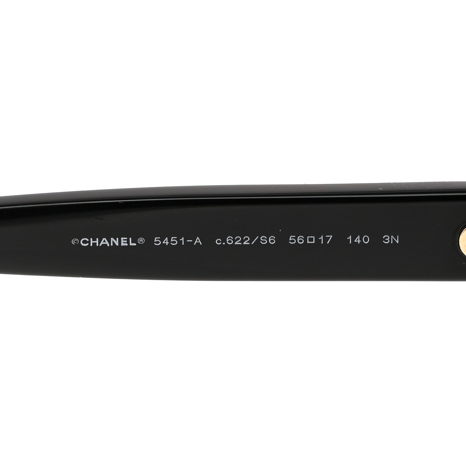 Chanel Acetate Sequin Round Sunglasses 5451-A Black 5 of 8