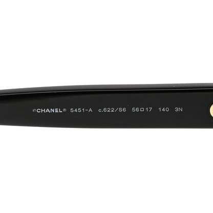 Chanel Acetate Sequin Round Sunglasses 5451-A Black 5 of 8