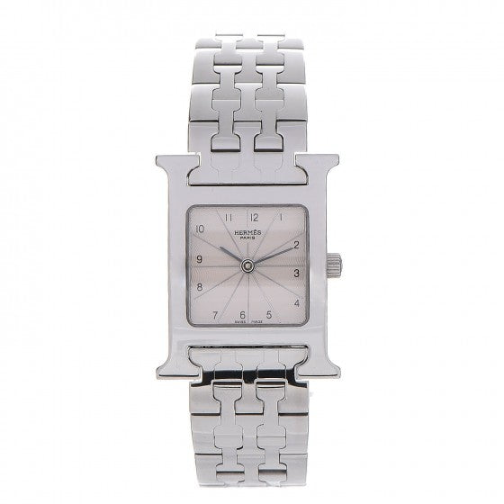Hermes Stainless Steel 21mm Heure H Hour Quartz Watch 1 of 5