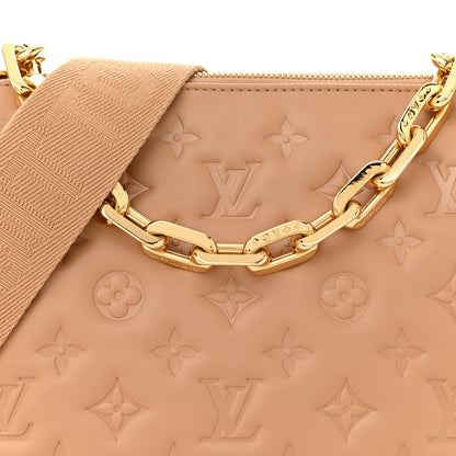 Louis Vuitton Lambskin Embossed Monogram Coussin PM Camel 8 of 12