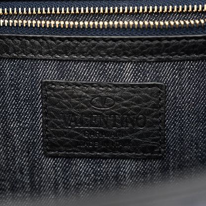Valentino Garavani Denim Medium Glam Lock Rockstud Flap Deep Denim 5 of 9