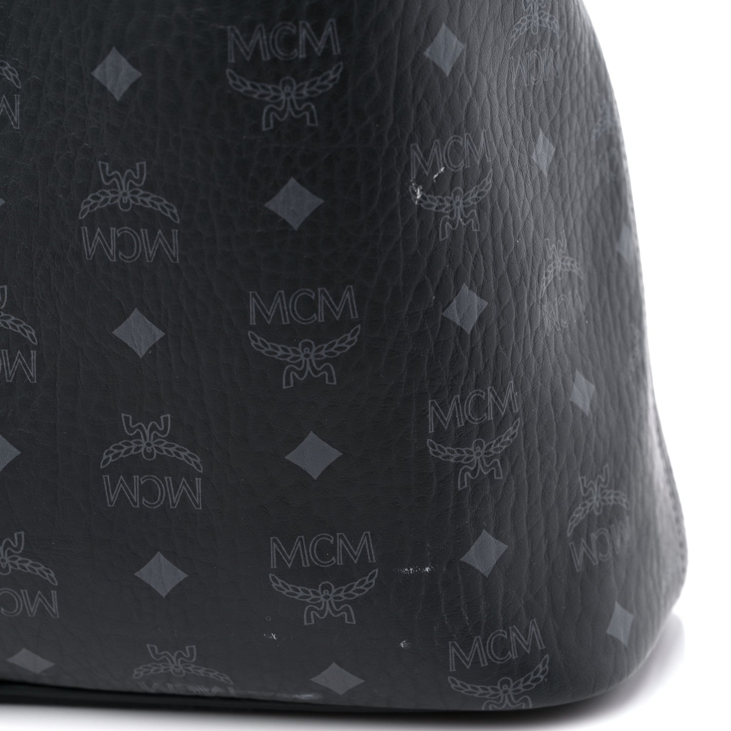 MCM Visetos Medium Liz Reversible Shopper Tote Black 8 of 13
