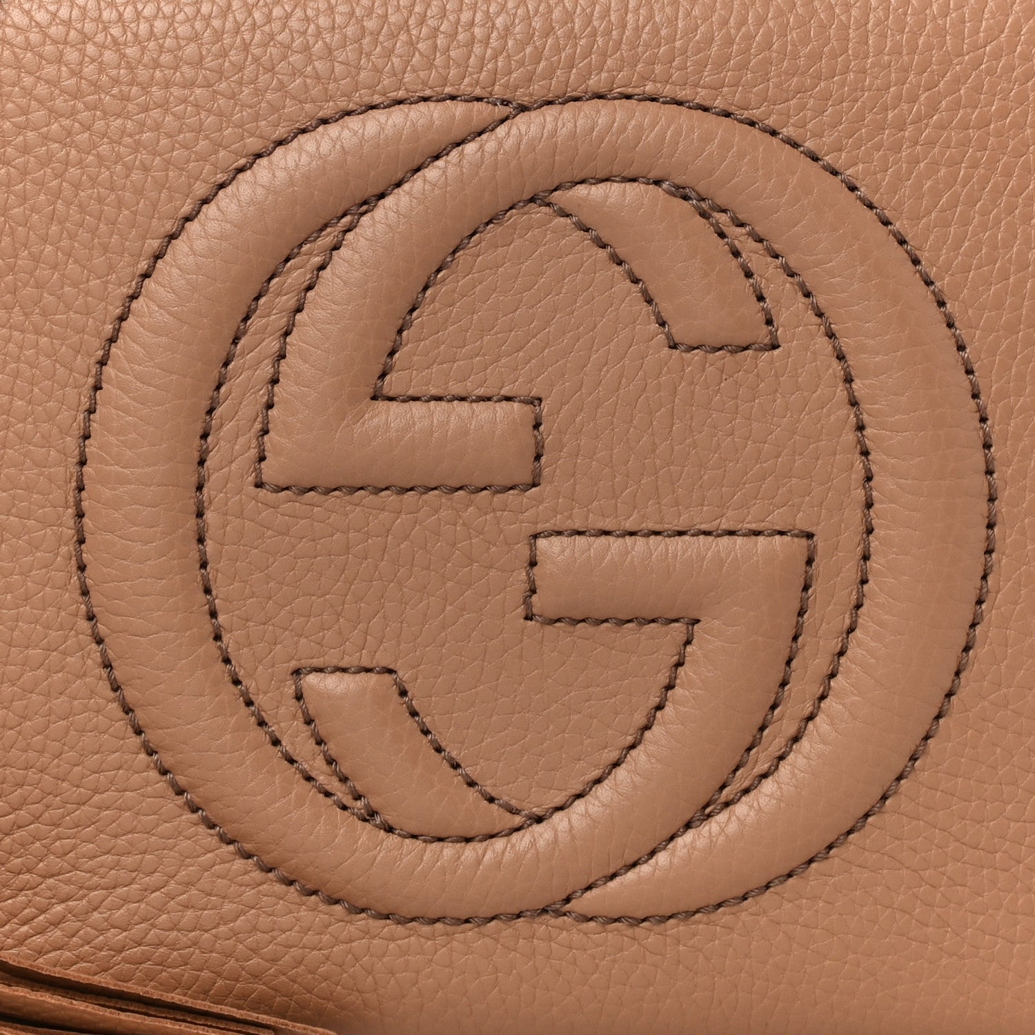 Gucci Pebbled Calfskin Small Soho Disco Bag Camelia 9 of 11