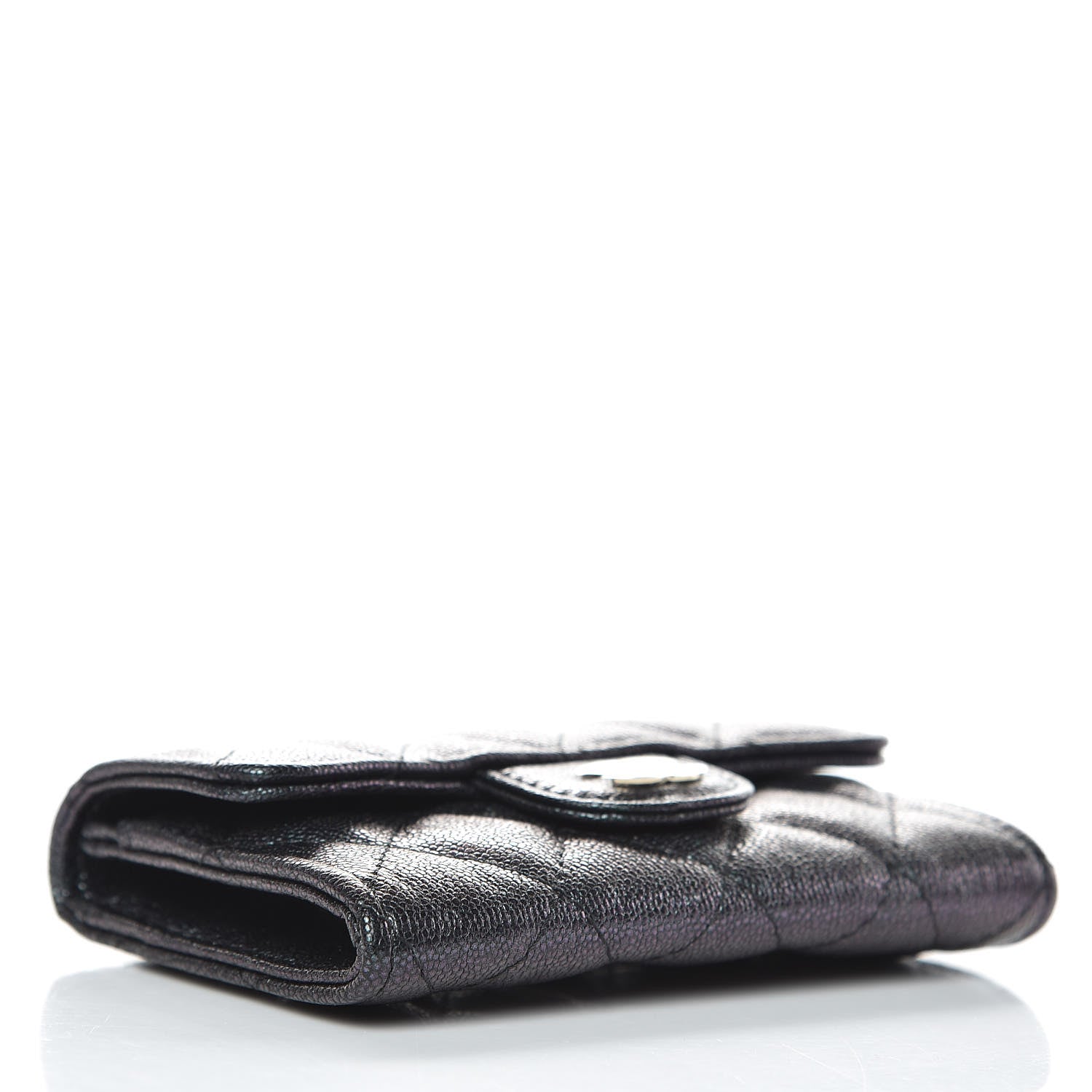 Chanel Iridescent Caviar Quilted Flap Card Holder Black 4 of 9
