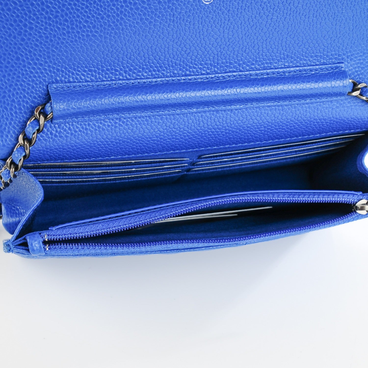 Chanel Caviar Quilted Wallet On Chain WOC Blue 5 of 8