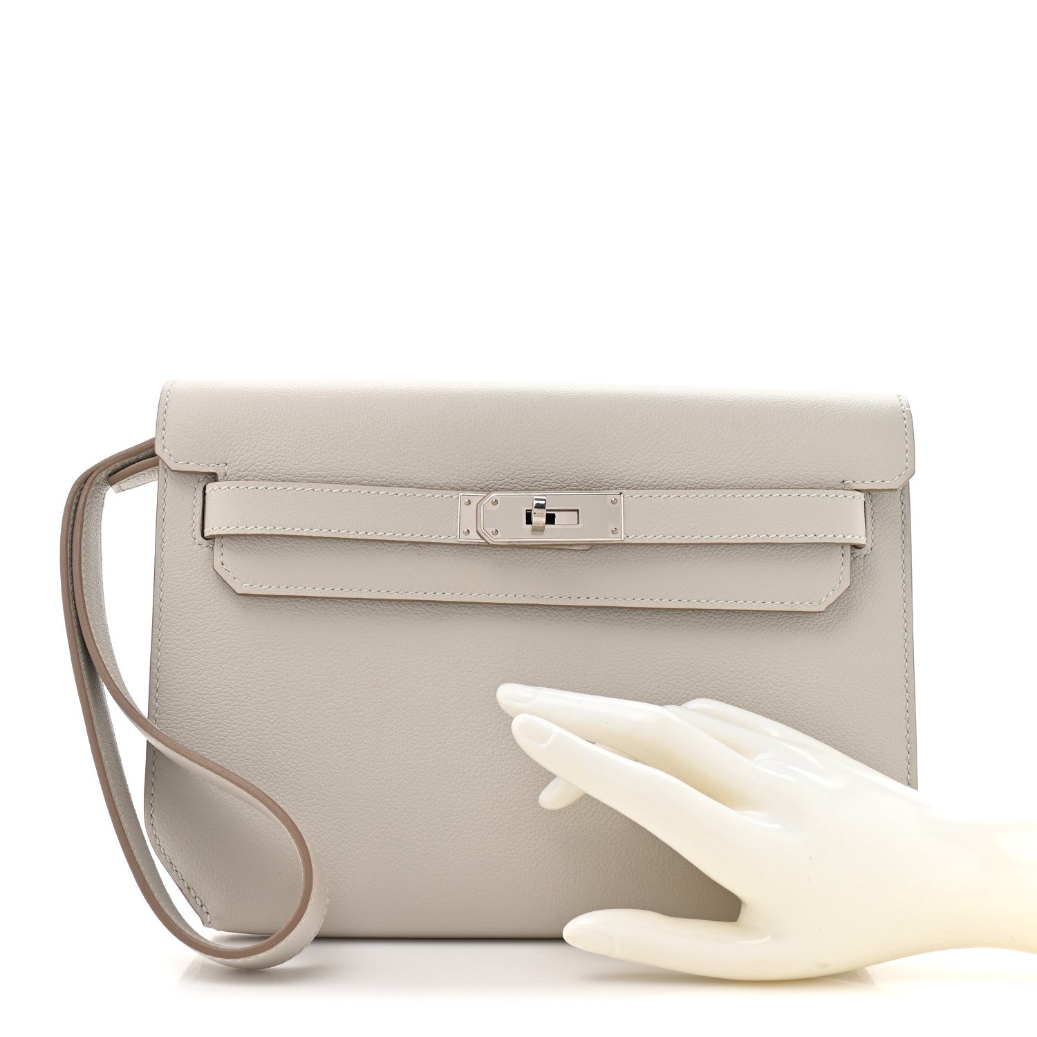 Hermes Evercolor Kelly Depeches 25 Pouch Beton 2 of 9