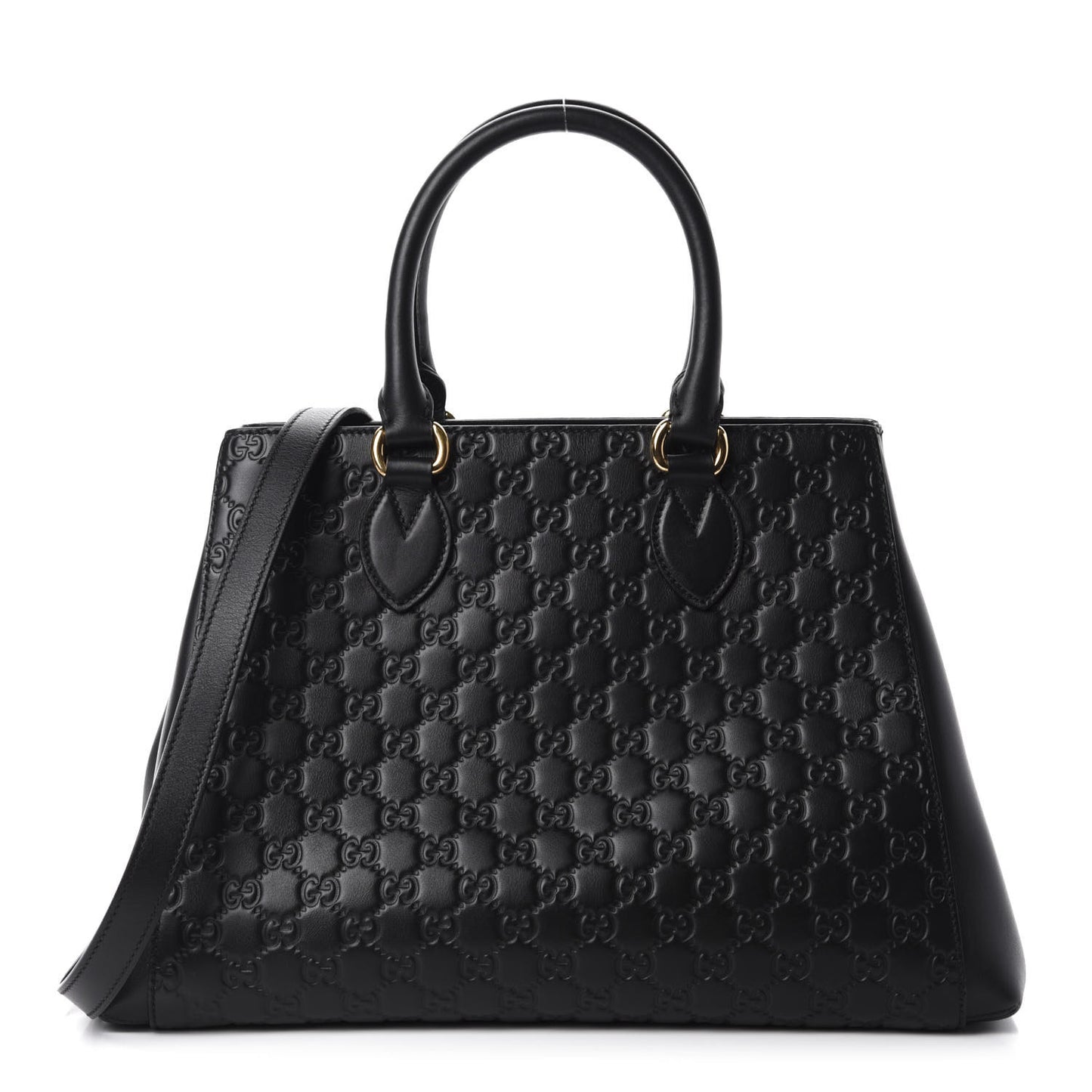 Soft Guccissima Signature Top Handle Tote Bag Black
