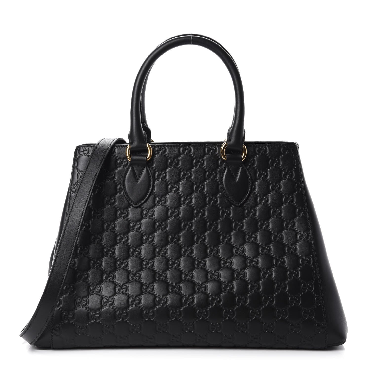 Gucci Soft Guccissima Signature Top Handle Tote Bag Black 1 of 10