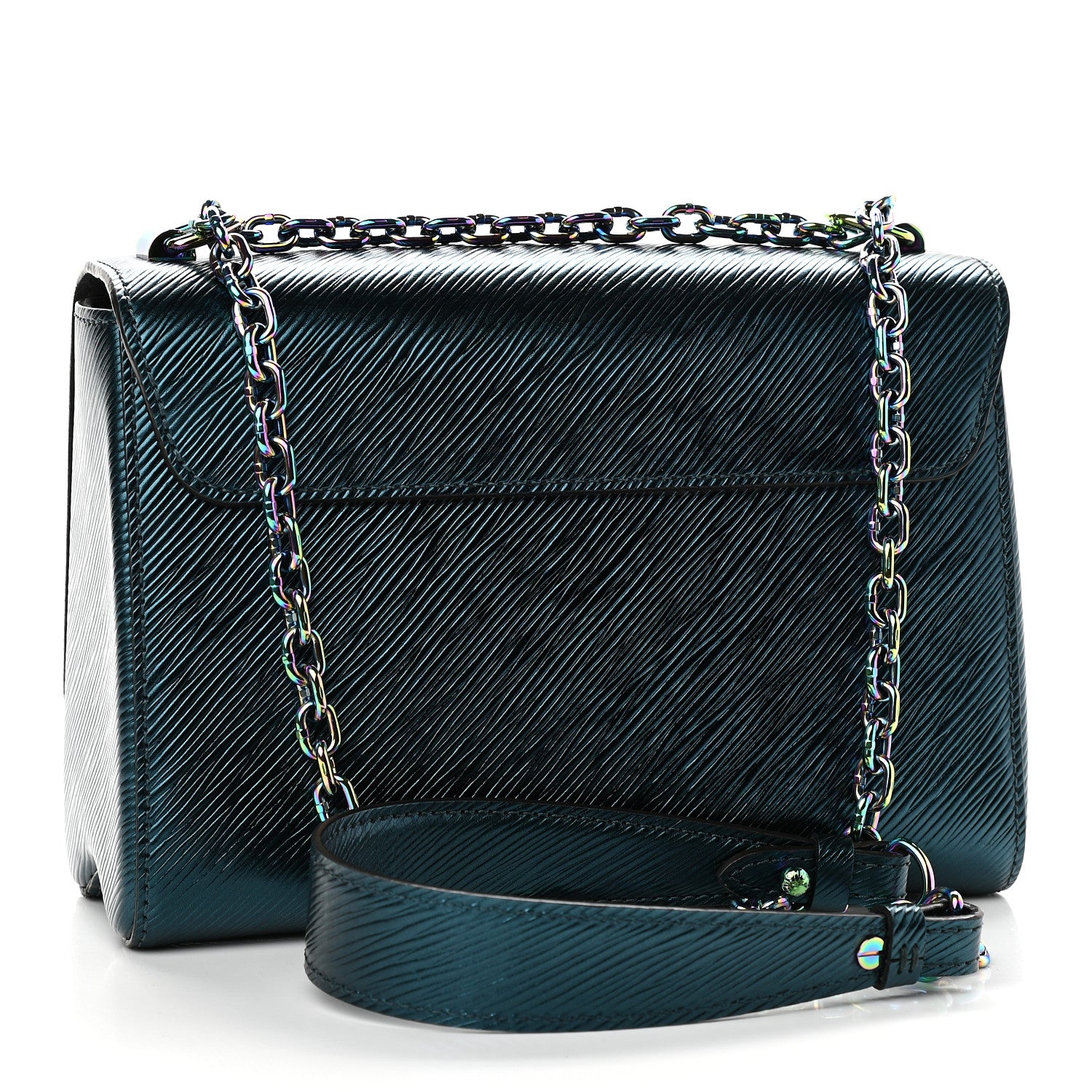 Louis Vuitton Epi Twist Scarabeo Shoulder Bag MM Blue Boreale 3 of 9